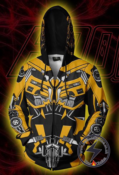 Transformers Bumblebee Zip Up Hoodie Jacket